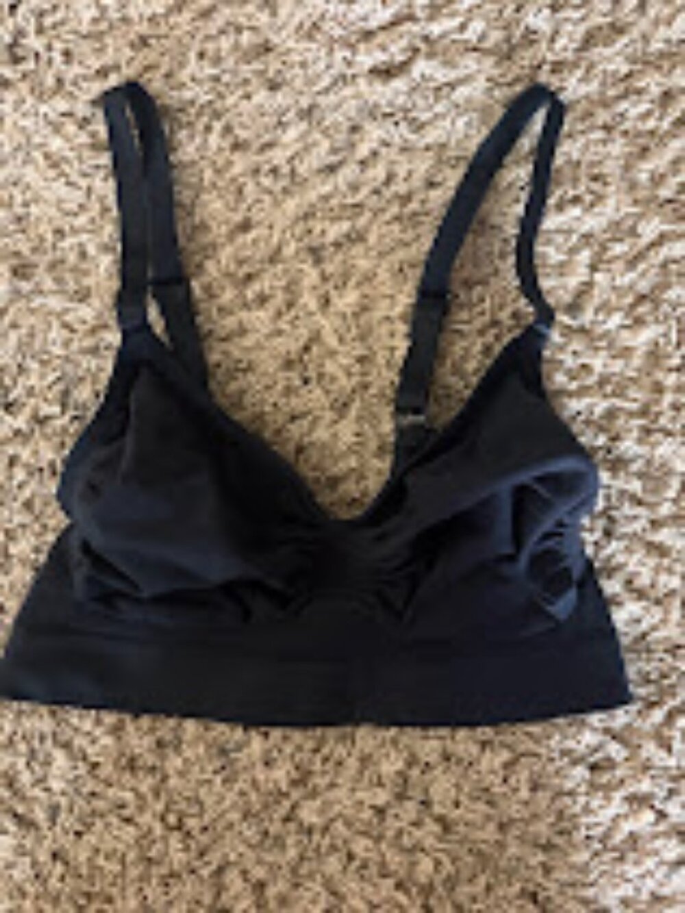 Skims Sculpting Seamless Wireless Bra Bralette - Onyx - Size S/M